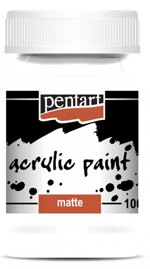 Akrylová barva matná PENTART 100ml - Bílá B
