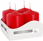 Svíčky adventní cca 40x60mm  - 1ks | Bílé, Červené, Zelené