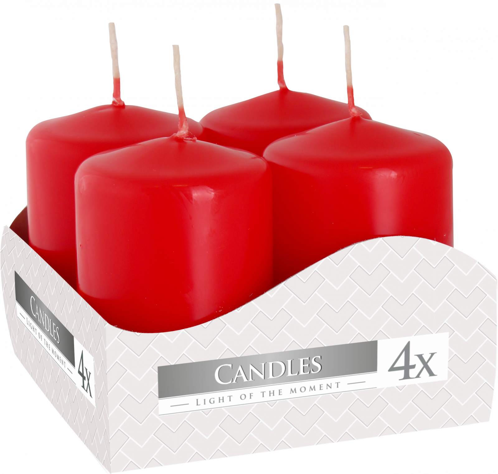 Svíčky adventní cca 40x60mm - 1ks - Červené