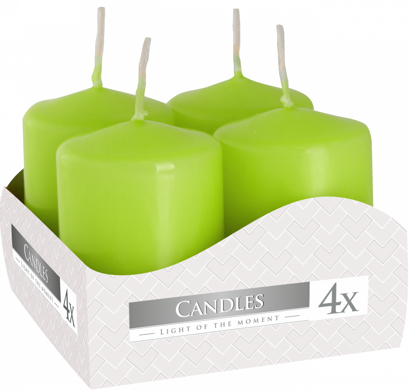 Svíčky adventní cca 40x60mm - 1ks - Zelené