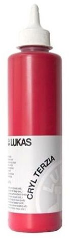 Akrylová barva LUKAS Terzia 500ml na vodní bázi - 4874 Cadmium red