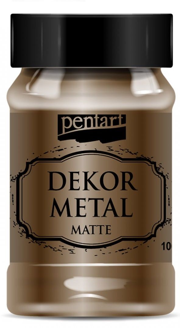 Barvy DEKOR METAL Pentart 100 ml - Čokoláda