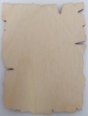 Dřevěná destička  s ozdobným okrajem 6,5x8,5cm - 1ks