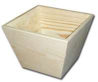 MASIV - Dřevěný truhlík ČTVEREC 17cm