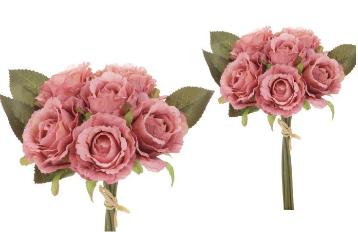 Dekorace kytice RŮŽÍ /vzhled sušených růží / 18x30cm