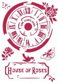 Šablona plast HOUSE OF ROSES 21x30 cm
