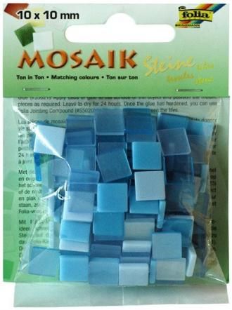 Mozaika LESKLÁ 10x10mm- modrý mix