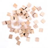 Dřevěné kostky 15x15mm - 49ks