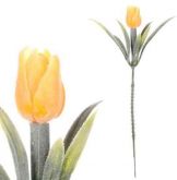 Vazbová mini Tulipán zápich 19cm - 1ks | Bílá, Lila, Meruňka, Oranžová