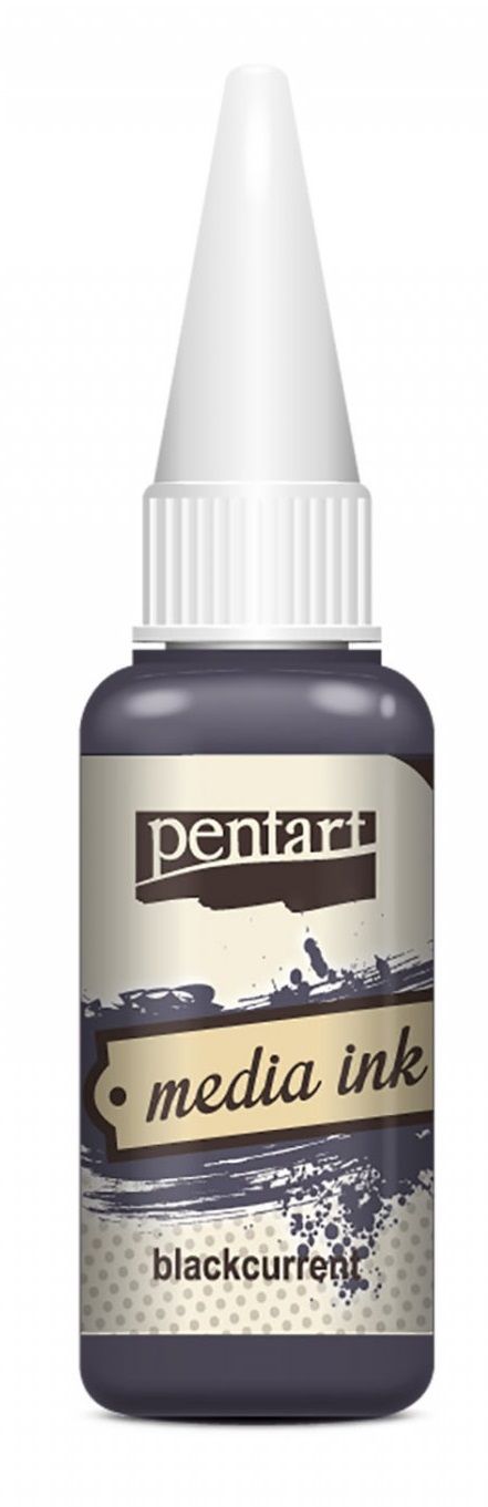 Alkoholový INKOUST media ink Pentart - 20ml - Černý rybíz