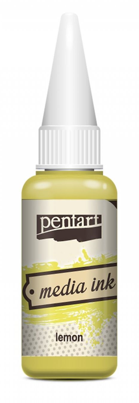 Alkoholový INKOUST media ink Pentart - 20ml - Citronová