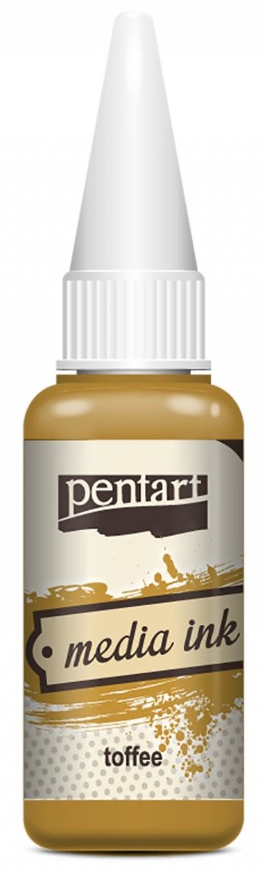 Alkoholový INKOUST media ink Pentart - 20ml - Toffee karamel