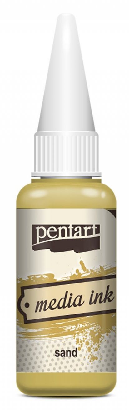 Alkoholový INKOUST media ink Pentart - 20ml - Písek