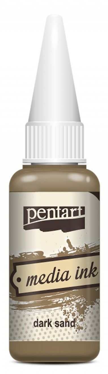 Alkoholový INKOUST media ink Pentart - 20ml - Tmavý písek