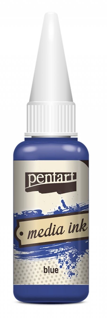Alkoholový INKOUST media ink Pentart - 20ml - Modrá