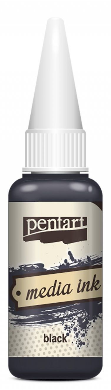 Alkoholový INKOUST media ink Pentart - 20ml - černá
