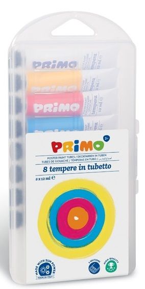 Temperové barvy PRIMO v kufříku 8x12ml