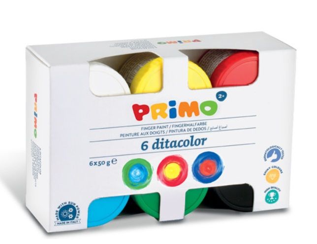 Sada prstových barev v kelímku PRIMO 6x50g MOROCOLOR