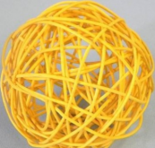 Dekorace žlutá LATA BALL 3cm - 1ks