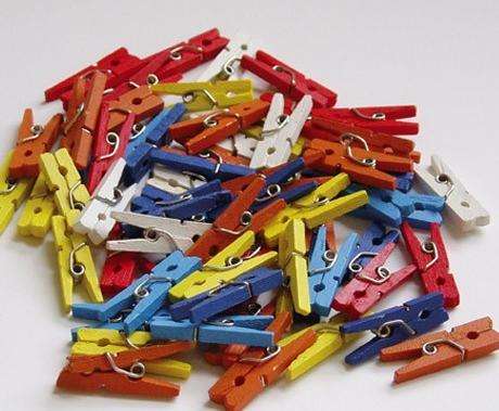 Kolíčky barevné 25 mm - 45ks