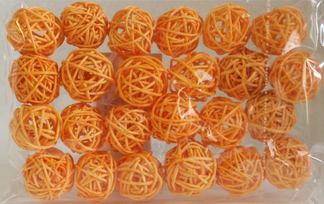 Dekorace oranžové LATA BALL 3cm - 1ks