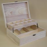 Dřevěný úložný box dvouřadý 28x22x9cm