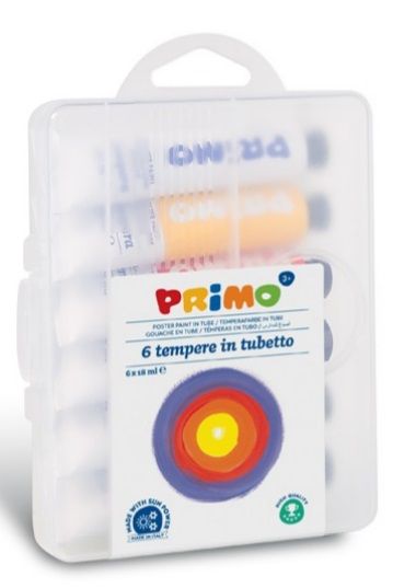 Temperové barvy PRIMO v plastovém boxu 6x18ml