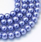 Skleněné voskované perly Ø4mm - 72ks - Lila
