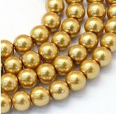 Skleněné voskované perly Ø4mm - 72ks k výrobě různých módních doplňků, korálů, náramků, náhrdelníků a na ruční práce. - Broskvová