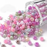 Rokajl skleněný perleťový neprůhledný Varianty barev 2mm - 40g | LILA, Šedý
