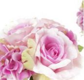 Dekorace umělá KYTICE hortenzie růže 28cm
