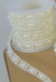 Perličky na silonu perleťové bílé - 1,5m
