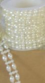 Perličky na silonu perleťové bílé - 1,5m