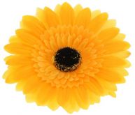 Dekorace vazbová květ GERBERA cca 15cm - 1ks | Krémová, Pomerančová