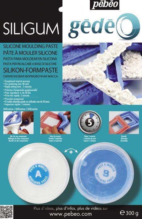 Siligum - Dvousložková silikonová pasta na výrobu forem 300g Pebeo