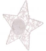 Dekorační svícen s glitry háčkovaný Hvězda 15cm