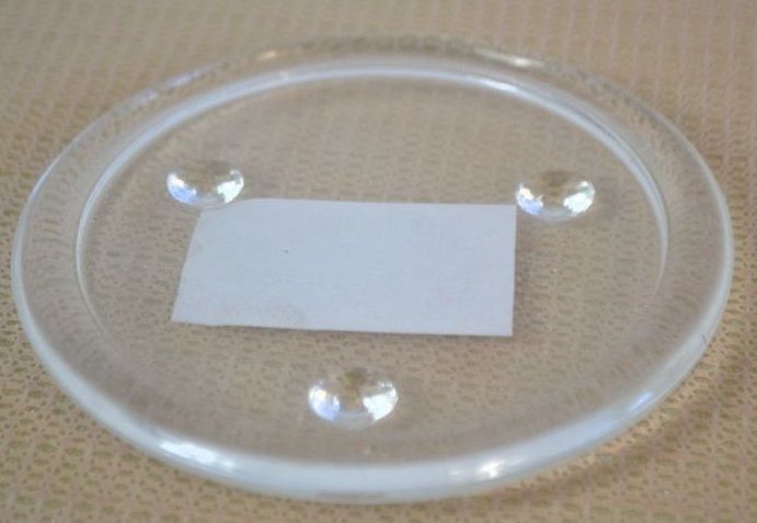 Kulatá skleněná podložka na svíčky 10cm - 1ks