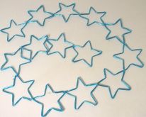 Vánoční girlanda Hvězdy 5x100cm - 15 hvězd