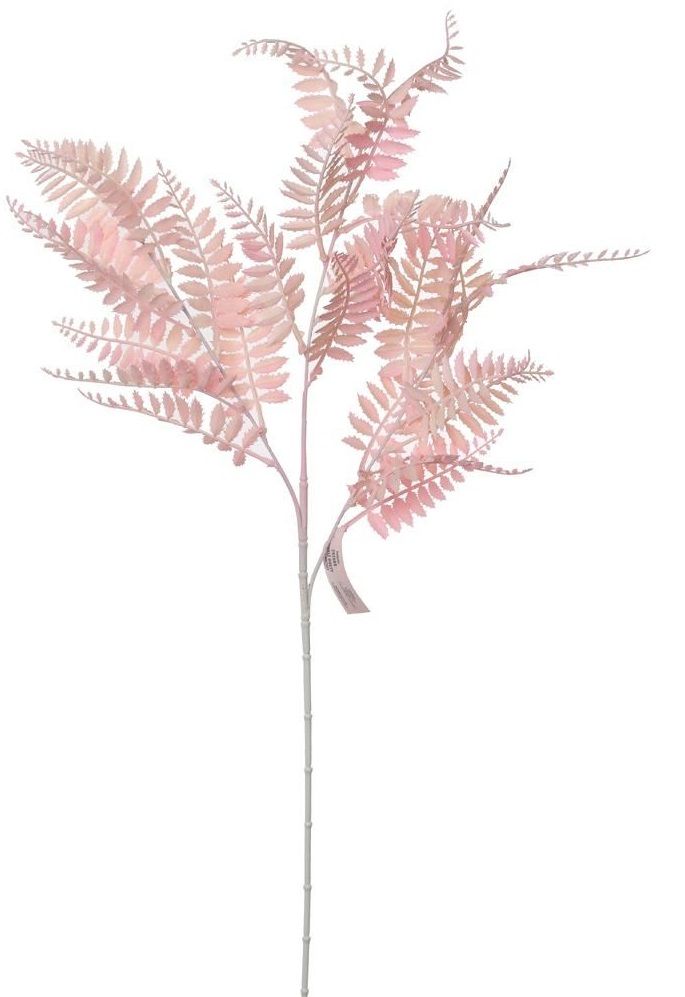 Dekorace umělá větvička Kapradí 74cm - Růžové