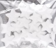 Dekorace polystyr. Hvězdička s glitry 40mm - 1ks - Sněhová