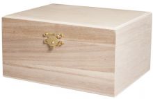 Dřevěná krabička obdelník 15,5x11x8cm - 1ks