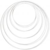 Kovový kruh na lapač snů Bílý - 1ks |  Ø 12cm,  Ø 15cm, Ø 18cm, Ø 20cm