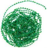 Perličky na šňůrce 3mm - 4,5m - Zelený