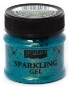 Třpytivý gel (pasta) průhledný SPARKLING 50ml Pentart - Zelené zlato F