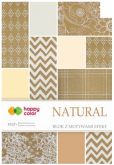 Kreativní papíry Happy color Natural 170-220g/m2 A4 - 10listů