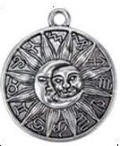 Přívěsek kov Slunce a měsíc barva antik stříbrná 25x29x2,5mm - 1ks