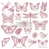 Sada silikonových razítek Prima Redisign Motýli 30,48x30,48cm - 20ks