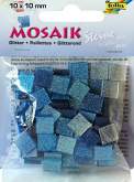 Mozaika TŘPYTIVÁ modrá 10x10mm 
