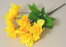 Dekorace umělý Kytice narcisky 29cm - 7 květů