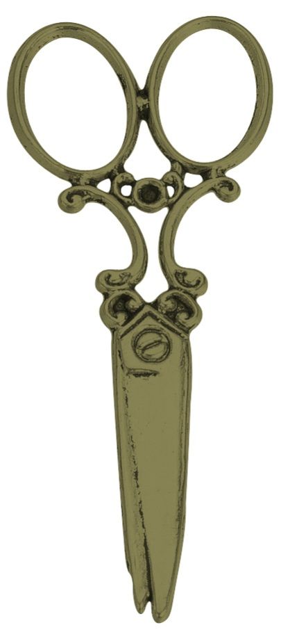 Bižuterní dekorace vintage Nůžky barva antik bronz 62x25x1,5mm - 1ks